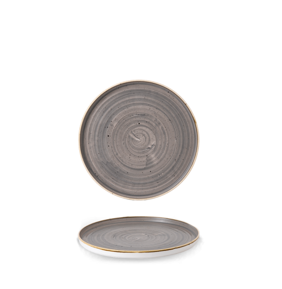 Stonecast Peppercorn Grey Chefs' Walled Plate